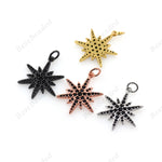 Star Pendant North Star Charms Necklace Jewelry Findings 17x22mm - BestBeaded