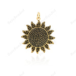 Shiny Sun Pendant Sun Necklace Charms Jewelry Accessories 26mm - BestBeaded