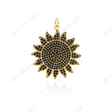 Shiny Sun Pendant Sun Necklace Charms Jewelry Accessories 26mm - BestBeaded