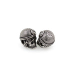 Skull Head Charm,Micro Pave CZ Stone Hat Skull Spacer Beads,Men Bracelet Charms,DIY Jewelry Accessory 11x13mm - BestBeaded
