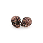 Skull Head Charm,Micro Pave CZ Stone Hat Skull Spacer Beads,Men Bracelet Charms,DIY Jewelry Accessory 11x13mm - BestBeaded