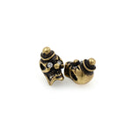 Shiny Clown Skull Zircon Beads-Jewelry Making Accessories   8x13x9mm