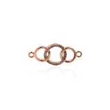 Delicate Micro-Pavé Circular Connectors-Jewelry Making Accessories  25x10mm