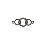 Delicate Micro-Pavé Circular Connectors-Jewelry Making Accessories  25x10mm