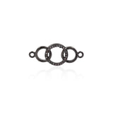 Delicate Micro-Pavé Circular Connectors-Jewelry Making Accessories  25x10mm