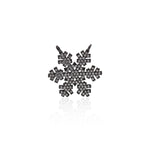 Exquisite Micropave Snowflake Connector-Jewelry Making Accessories   21x21mm
