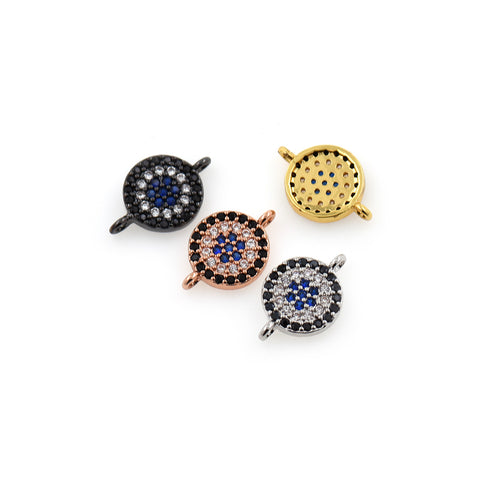 Shiny Micro Pavé Connector-Jewelry Making Accessories   14x9mm