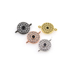 Shining Evil Eye Connector-Jewelry Making Accessories   15x10mm