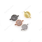 Coin Connector Links Tiny Round Disc Pendant 12x8mm - BestBeaded