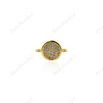Coin Connector Links Tiny Round Disc Pendant 12x8mm - BestBeaded