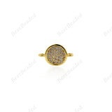 Coin Connector Links Tiny Round Disc Pendant 12x8mm - BestBeaded