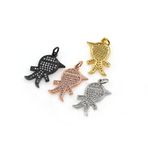 Shiny Micropavé Boy Pendant-Jewelry Making Accessories   12x21mm