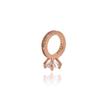 Shiny Diamond Ring Pendant-Jewellery Making Accessories   11x15mm