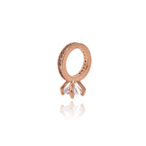 Shiny Diamond Ring Pendant-Jewellery Making Accessories   11x15mm