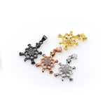 Shiny Micropavé Polaris Tortoise Pendant-Jewelry Making Accessories   15x22mm