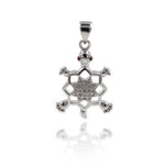 Shiny Micropavé Polaris Tortoise Pendant-Jewelry Making Accessories   15x22mm