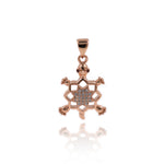 Shiny Micropavé Polaris Tortoise Pendant-Jewelry Making Accessories   15x22mm