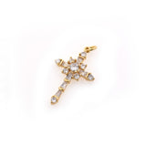 Shiny Cross Zircon Pendant-Jewelry Making Accessory   19x31mm
