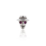 Shiny Micropavé Skull Beads-Jewelry Making Accessories   14x15mm