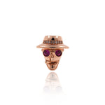 Shiny Micropavé Skull Beads-Jewelry Making Accessories   14x15mm