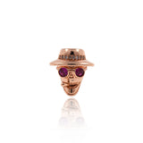 Shiny Micropavé Skull Beads-Jewelry Making Accessories   14x15mm