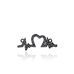 Shiny Micropave ECG Connector-Jewelry Making Accessories    27x11mm