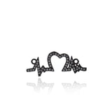 Shiny Micropave ECG Connector-Jewelry Making Accessories    27x11mm