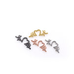 Shiny Micropave ECG Connector-Jewelry Making Accessories    27x11mm