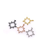 Shiny Micropavé Hollow Polaris Pendant-Jewelry Making Accessories   27x31mm