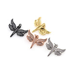 Shiny Micropavé Hollow Dragonfly Pendant-Jewelry Making Accessories   24x20mm