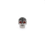 Shiny Micropavé Red Eye Skull Pendant-Jewelry Making Accessories   9.5x12x6.5mm