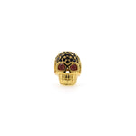 Shiny Micropavé Red Eye Skull Pendant-Jewelry Making Accessories   9.5x12x6.5mm