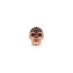 Shiny Micropavé Red Eye Skull Pendant-Jewelry Making Accessories   9.5x12x6.5mm