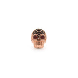 Shiny Micropavé Red Eye Skull Pendant-Jewelry Making Accessories   9.5x12x6.5mm