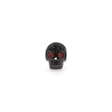 Shiny Micropavé Red Eye Skull Pendant-Jewelry Making Accessories   9.5x12x6.5mm