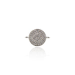 Shiny Micropave Evil Eye Connector-Jewelry Making Accessories   18x13mm
