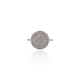 Shiny Micropave Evil Eye Connector-Jewelry Making Accessories   18x13mm