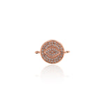 Shiny Micropave Evil Eye Connector-Jewelry Making Accessories   18x13mm