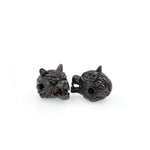 Shiny Green Eyed Wolf Beads-Jewelry Making Accessories   11x11mm