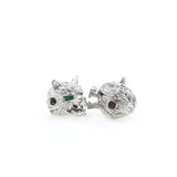Shiny Green Eyed Wolf Beads-Jewelry Making Accessories   11x11mm