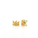 Shiny Crown Zircon Beads-DIY Jewelry Making Accessories   8.3x6mm