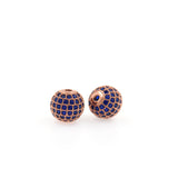 Shiny Micropavé Round Beads-DIY Jewelry Making Accessories   10mm