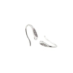 Shiny Micropavé Ear Hooks-DIY Jewelry Making Accessories   12x11mm