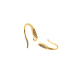 Shiny Micropavé Ear Hooks-DIY Jewelry Making Accessories   12x11mm