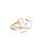 Shiny Micropavé Ear Hooks-DIY Jewelry Making Accessories   12x11mm