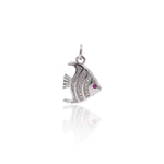Shiny Micropavé Fish Pendant-DIY Jewelry Making Accessories   12x16mm