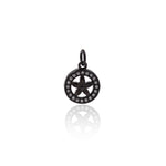 Shiny Micropavé Round Flower Pendant-DIY Jewelry Making Accessories   10x5x13mm