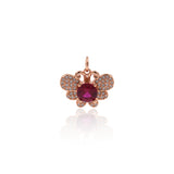 Shiny Micropavé Butterfly Zircon Pendant-DIY Jewelry Making Accessories   18x13mm