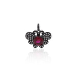 Shiny Micropavé Butterfly Zircon Pendant-DIY Jewelry Making Accessories   18x13mm