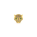Shiny Micropavé Cat Pendant-DIY Jewelry Making Accessories   11x11x6mm